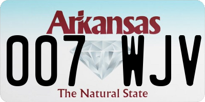 AR license plate 007WJV