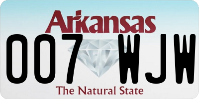 AR license plate 007WJW