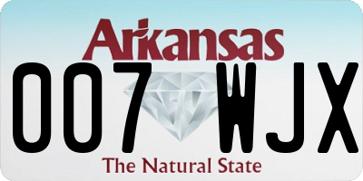 AR license plate 007WJX