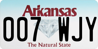 AR license plate 007WJY