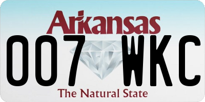 AR license plate 007WKC