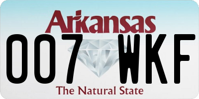 AR license plate 007WKF