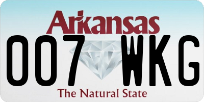 AR license plate 007WKG