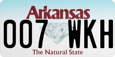 AR license plate 007WKH