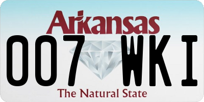 AR license plate 007WKI