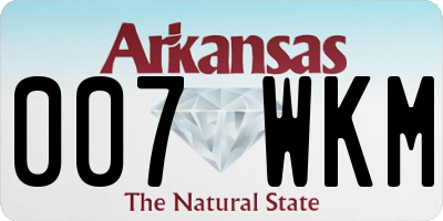 AR license plate 007WKM