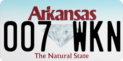 AR license plate 007WKN