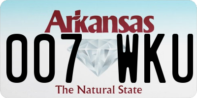 AR license plate 007WKU