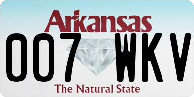 AR license plate 007WKV