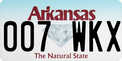 AR license plate 007WKX