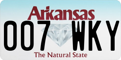 AR license plate 007WKY