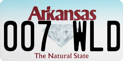 AR license plate 007WLD