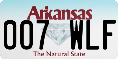 AR license plate 007WLF