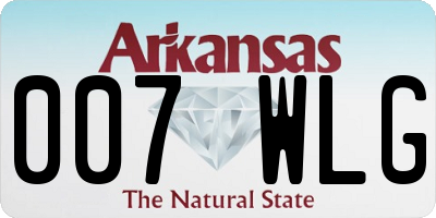 AR license plate 007WLG