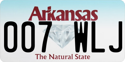 AR license plate 007WLJ