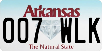 AR license plate 007WLK