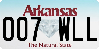 AR license plate 007WLL