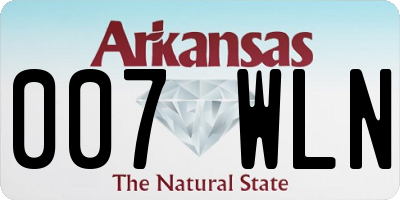 AR license plate 007WLN