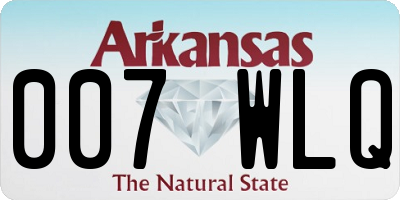 AR license plate 007WLQ