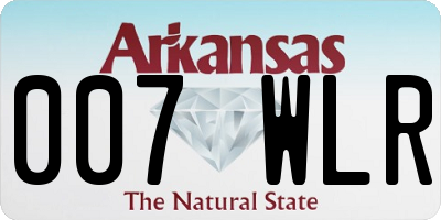 AR license plate 007WLR