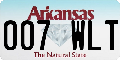 AR license plate 007WLT