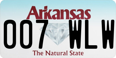 AR license plate 007WLW