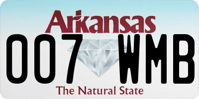 AR license plate 007WMB
