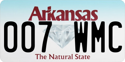 AR license plate 007WMC