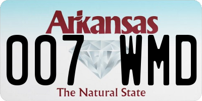 AR license plate 007WMD
