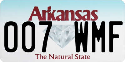 AR license plate 007WMF