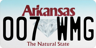 AR license plate 007WMG