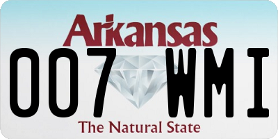 AR license plate 007WMI