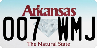 AR license plate 007WMJ