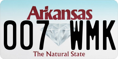 AR license plate 007WMK