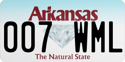 AR license plate 007WML