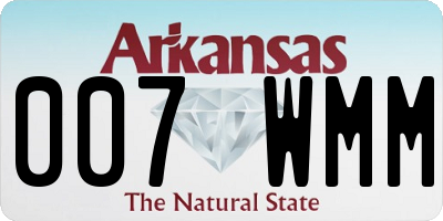 AR license plate 007WMM