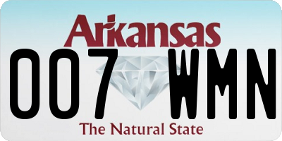 AR license plate 007WMN
