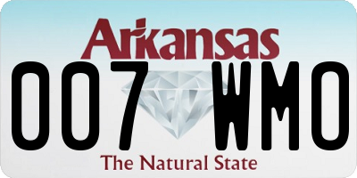 AR license plate 007WMO