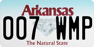 AR license plate 007WMP