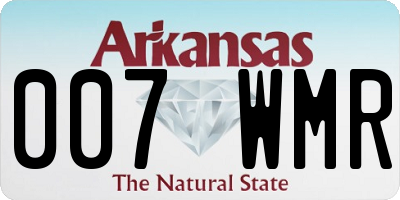 AR license plate 007WMR
