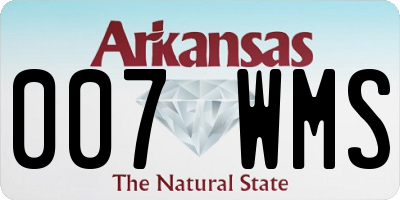 AR license plate 007WMS