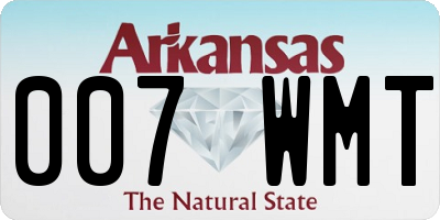 AR license plate 007WMT