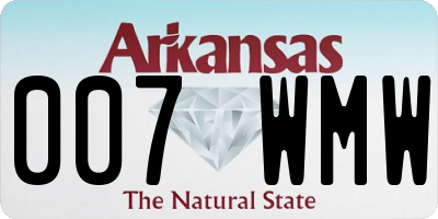 AR license plate 007WMW