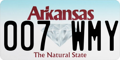 AR license plate 007WMY