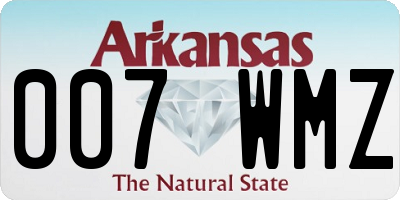 AR license plate 007WMZ