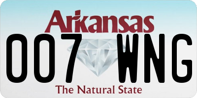 AR license plate 007WNG