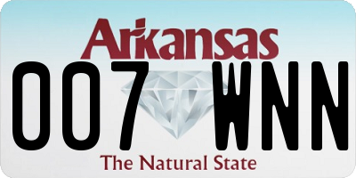 AR license plate 007WNN