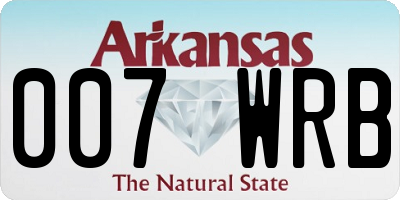 AR license plate 007WRB