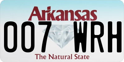 AR license plate 007WRH
