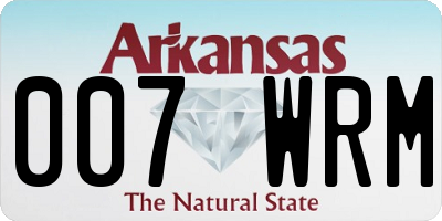 AR license plate 007WRM